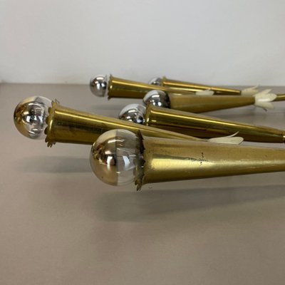 Brass Theatre Wall Light Sconces by Gio Ponti, Italy, 1950s, Set of 2-QZ-1772932