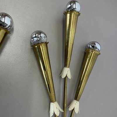 Brass Theatre Wall Light Sconces by Gio Ponti, Italy, 1950s, Set of 2-QZ-1772932