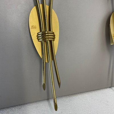 Brass Theatre Wall Light Sconces by Gio Ponti, Italy, 1950s, Set of 2-QZ-1772932