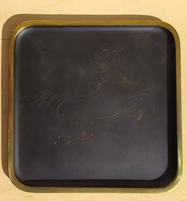 Brass Tray by Karl Hagenauer, 1930s-EI-862076