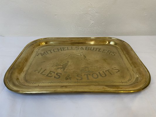 Brass Tray by Mitchells & Butlers Ales & Stouts, 1950s-RZY-1778606