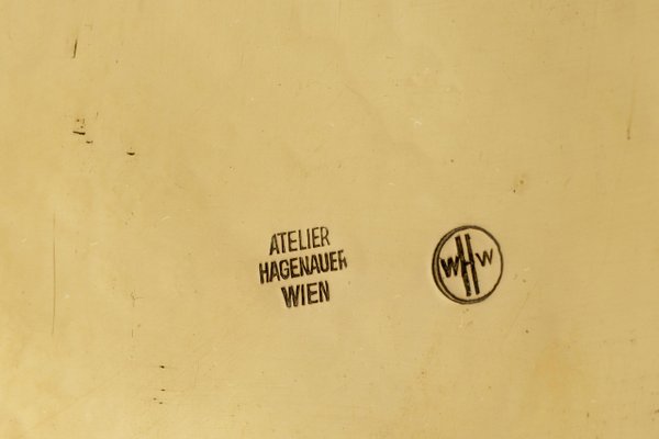 Brass Tray from Werkstatte Hagenauer, 1940s-TJY-1246784