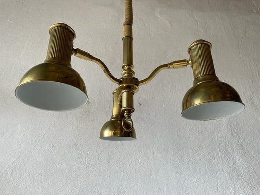 Brass Triple Spot Pendant Lamp from Hillebrand, Germany, 1970s-RDS-1425603