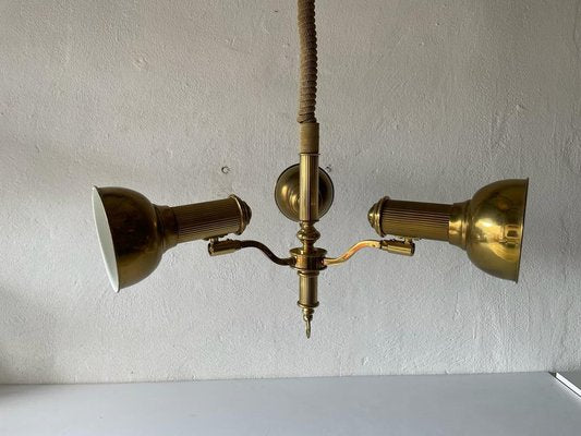 Brass Triple Spot Pendant Lamp from Hillebrand, Germany, 1970s-RDS-1425603