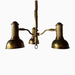 Brass Triple Spot Pendant Lamp from Hillebrand, Germany, 1970s-RDS-1425603