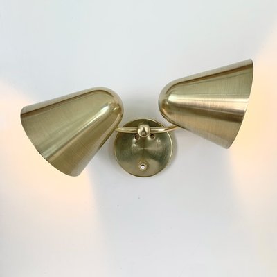 Brass Two Lights Sconce by Jacques Biny, 1950-EW-2028340