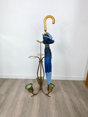 Brass Umbrella Stand by Osvaldo Borsani, Italy, 1950s-LYQ-1171626