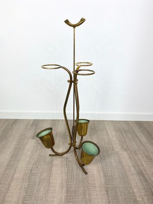 Brass Umbrella Stand by Osvaldo Borsani, Italy, 1950s-LYQ-1171626