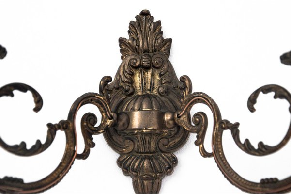 Brass Wall Lamp, Poland, 1950s-BXB-1305963