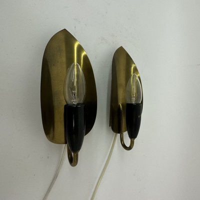 Brass Wall Lamps, 1950s, Set of 2-BGP-1720226