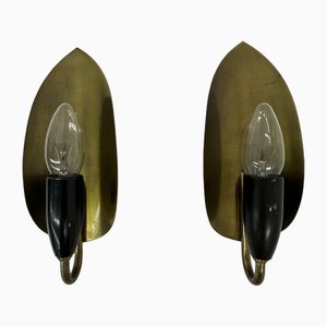 Brass Wall Lamps, 1950s, Set of 2-BGP-1720226