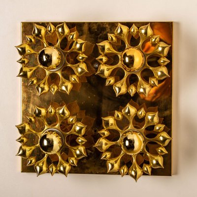 Brass Wall Light / Flush Mount from Orrefors, 1960s-VDW-997133