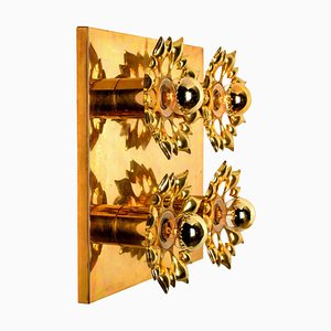 Brass Wall Light / Flush Mount from Orrefors, 1960s-VDW-997133