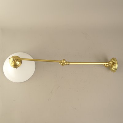 Brass Wall Light with 2 Swivel Arms, England, 1890s-KDB-1773628