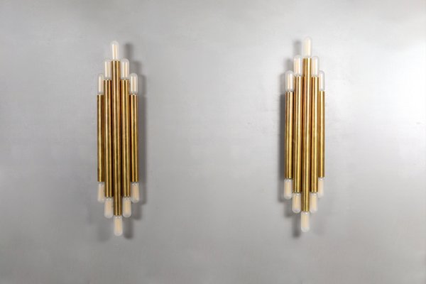 Brass Wall Lights by Sciolari, 1980s, Set of 2-LMR-1777613