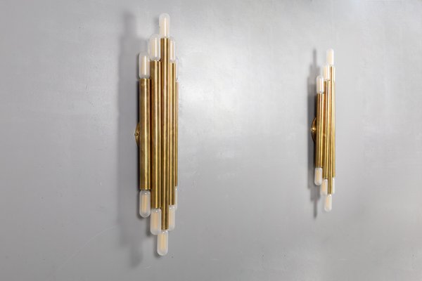 Brass Wall Lights by Sciolari, 1980s, Set of 2-LMR-1777613