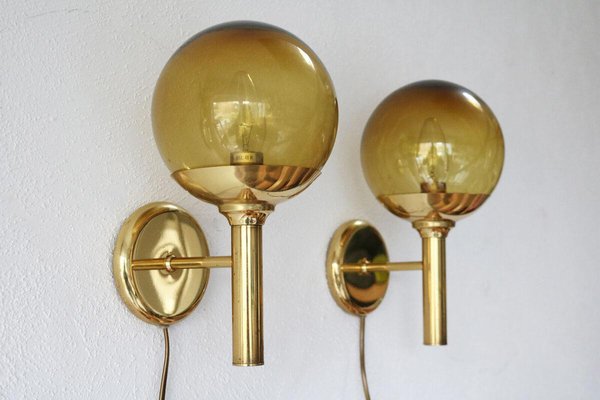 Brass Wall Lights by Sven Mejlstrøm for Mejlstrøm Belysning, 1960s, Set of 2-FJP-1801602