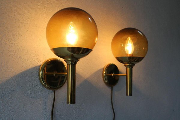 Brass Wall Lights by Sven Mejlstrøm for Mejlstrøm Belysning, 1960s, Set of 2-FJP-1801602