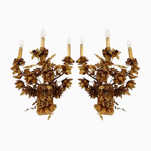 Brass Wall Lights, France, 1960s, Set of 2-RGF-1735148