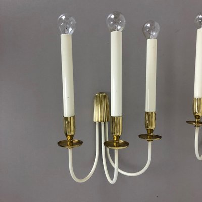 Brass Wall Lights from United Workshop Munich, Germany, 1950s, Set of 2-QZ-1052949