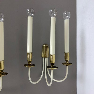 Brass Wall Lights from United Workshop Munich, Germany, 1950s, Set of 2-QZ-1052949