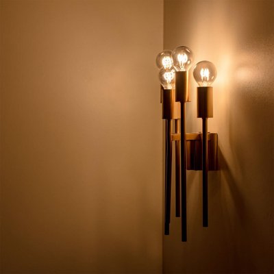 Brass Wall Sconce in style of Sciolari, 1970s-VDW-2044196