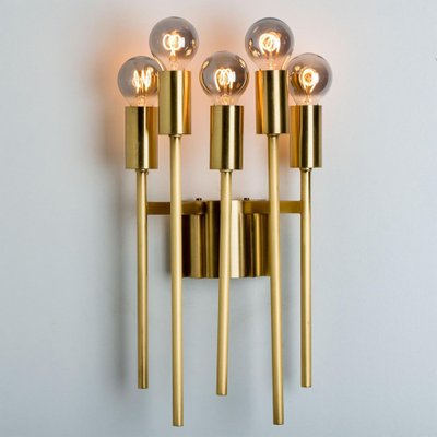 Brass Wall Sconce in style of Sciolari, 1970s-VDW-2044196