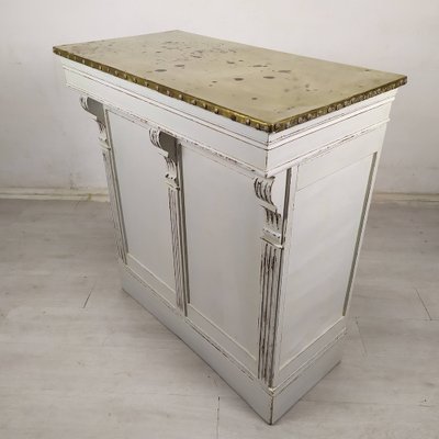 Brass White Patinated Counter, 1890s-EAD-1782038