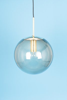 Brass with Smoked Glass Ball Pendant from Limburg, Germany, 1970s-UGR-1085337