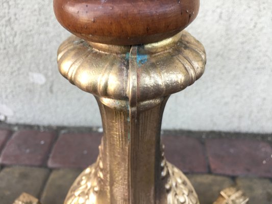 Brass & Wood Coat Stand, 1950s-WQQ-859382