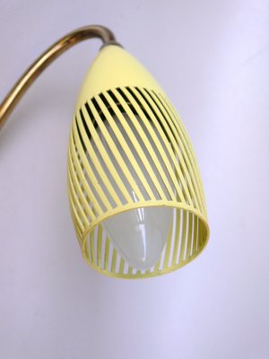 Brass, Yellow, Beige and Black Wall Lamp Set from Gebrüder Cosack, 1950s, Set of 8-EY-2016606