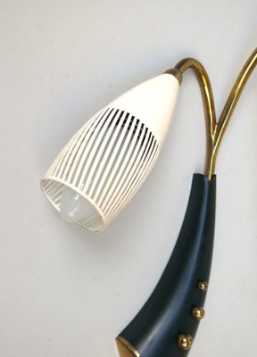 Brass, Yellow, Beige and Black Wall Lamp Set from Gebrüder Cosack, 1950s, Set of 8-EY-2016606