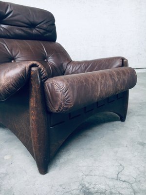 Brazilian Style Leather Lounge Chairs, 1970s, Set of 2-RQV-1707095