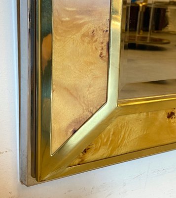 Briarwood, Steel & Brass Mirror, 1970s-NPC-1254252