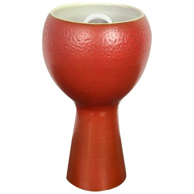 Brick Red Ceramic Table Lamp, Italy, 1960s-LYQ-1171794