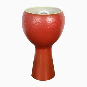 Brick Red Ceramic Table Lamp, Italy, 1960s-LYQ-1171794