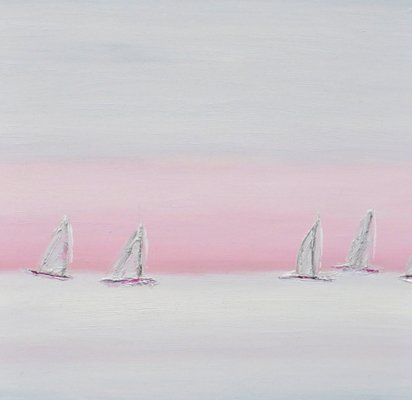 Bridg', A Beautiful Journey on the Water, 21st Century, Oil on Canvas-QNR-1356703