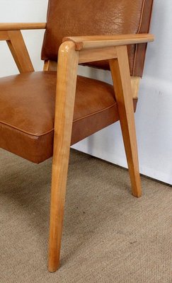 Bridge Armchairs in Natural Beech, 1950s, Set of 2-RVK-978481