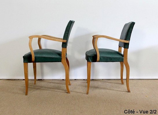 Bridge Armchairs in Natural Beech, 1950s, Set of 2-RVK-978439