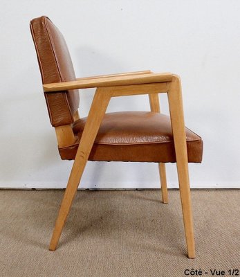 Bridge Armchairs in Natural Beech, 1950s, Set of 2-RVK-978481