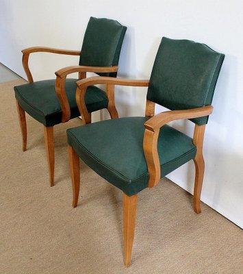 Bridge Armchairs in Natural Beech, 1950s, Set of 2-RVK-978439