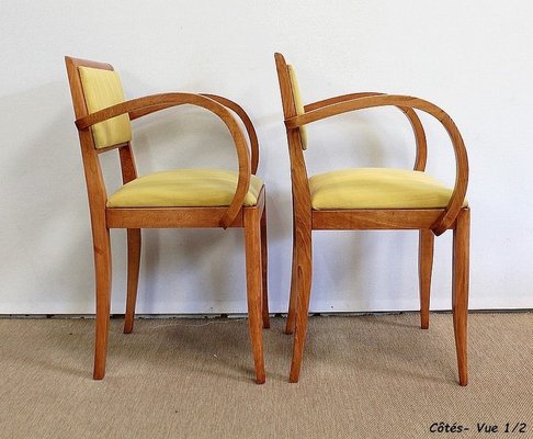 Bridge Armchairs in Solid Beech, 1950s or 1960s, Set of 2-RVK-985016