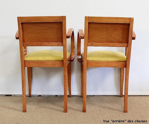 Bridge Armchairs in Solid Beech, 1950s or 1960s, Set of 2-RVK-985016