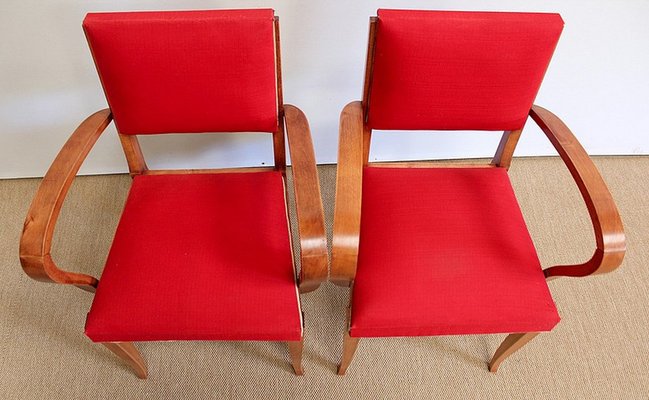 Bridge Armchairs inSolid Beech, 1950s, Set of 2-RVK-953847