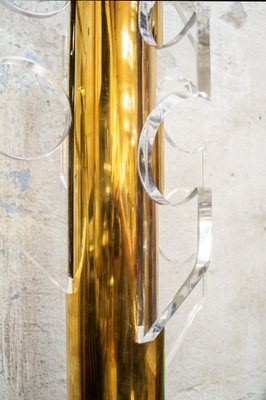 Bright Hanger in Brass, Acrylic Glass and Briarwood, Italy, 1970s-VCV-1755977