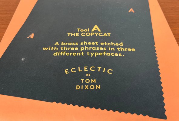 British The Eclectic Copycat Brass Stencil Typeface Tool A from Tom Dixon-UAH-2036203