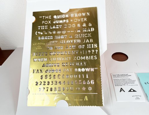 British The Eclectic Copycat Brass Stencil Typeface Tool A from Tom Dixon-UAH-2036203