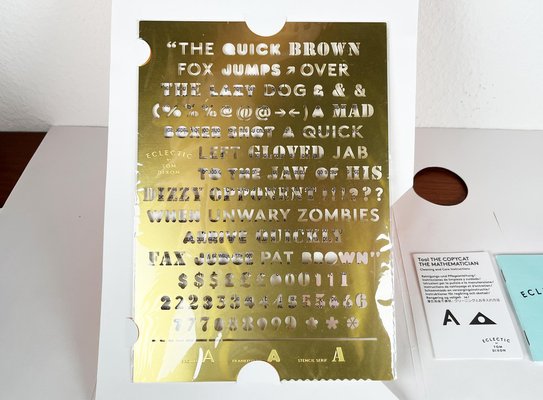 British The Eclectic Copycat Brass Stencil Typeface Tool A from Tom Dixon-UAH-2036203