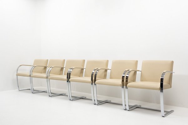 Brno Chairs by Ludwig Mies Van Der Rohe for Knoll, 1990s, Set of 6-TJQ-1794723