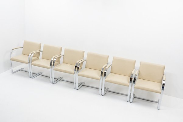 Brno Chairs by Ludwig Mies Van Der Rohe for Knoll, 1990s, Set of 6-TJQ-1794723